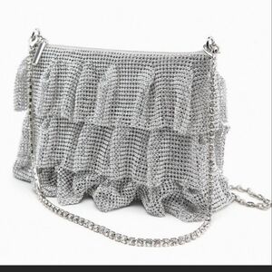 BNWT! Zara mesh Metallica crossbody bag